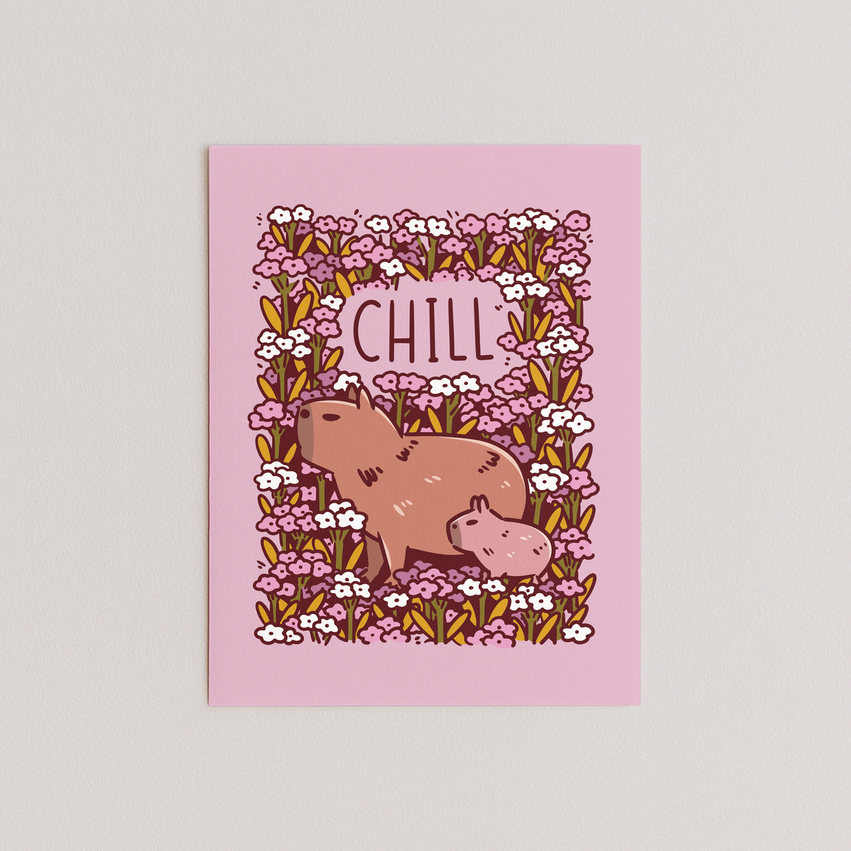 Noristudio Meadow Collection Capybara Card/Mini print 