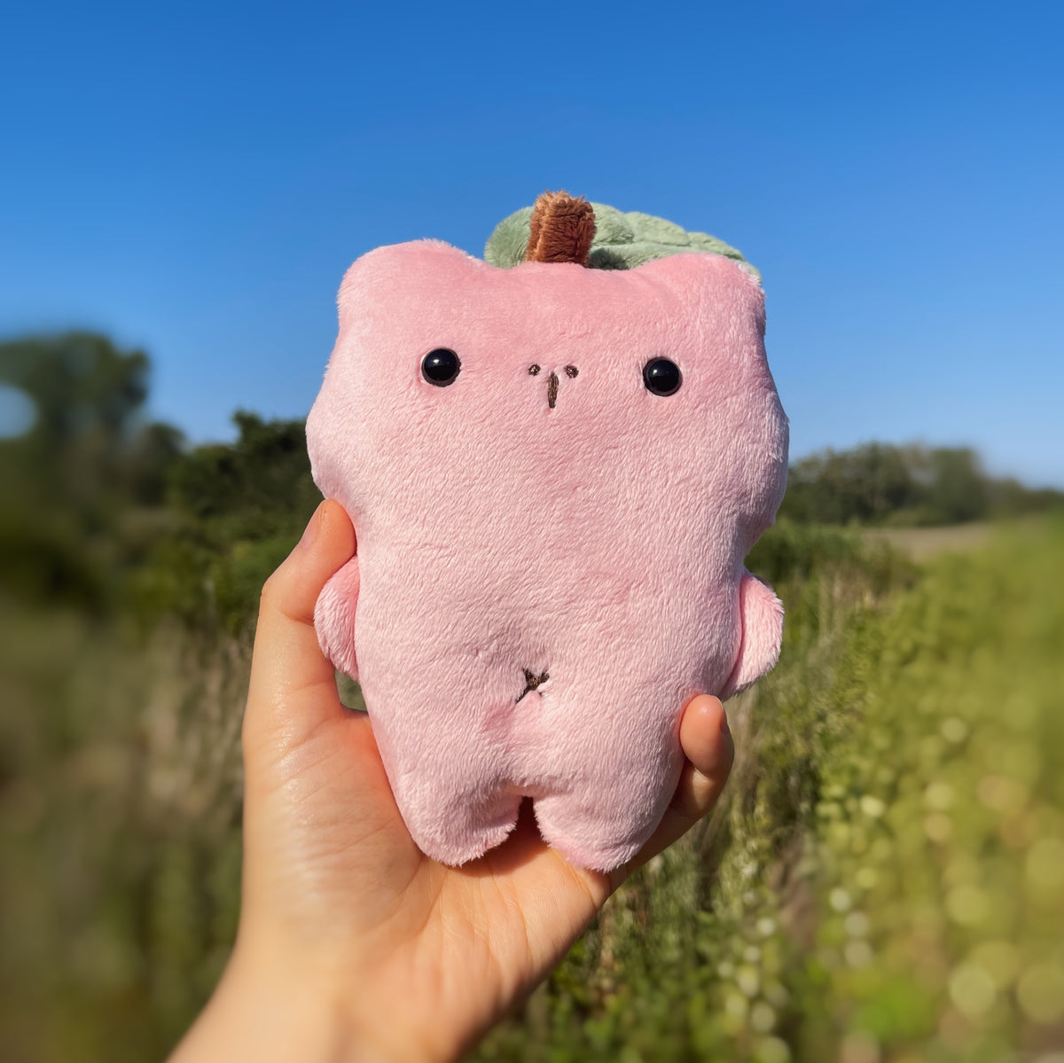 Handmade Plushie, Peach Bubu, Medium, Pink | – Noristudio