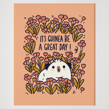 Meadow Collection Guinea Pig Art Print "It's Guinea be a great day!", 8" x 10"