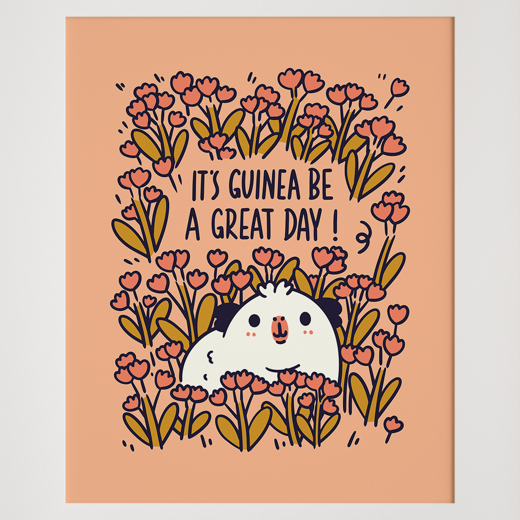 Meadow Collection Guinea Pig Art Print 
