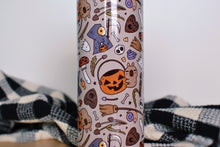pumpkins and ghost halloween travel mug by Noristudio