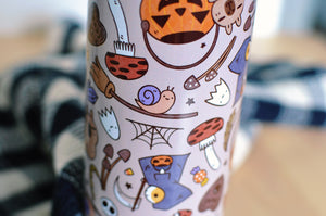 kawaii Halloween water bottle by Noristudio