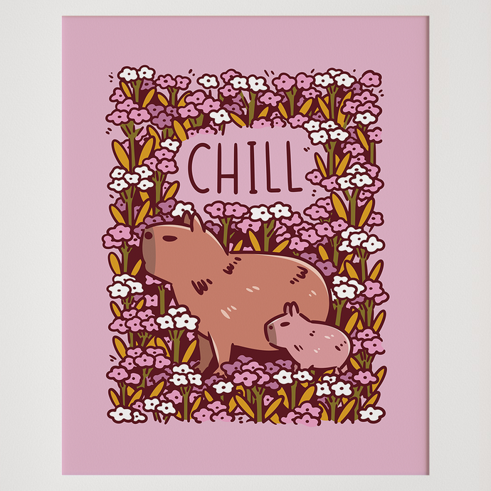 Meadow Collection Capybara Art Print 