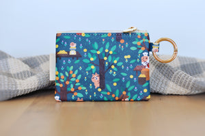 Small Zipper Bag featuring Noristudio Bubu and Moonch Orange Harvest Pattern