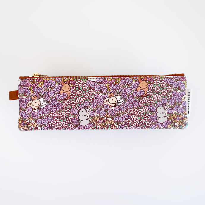 bunny rabbit pencil pouch by Noristudio