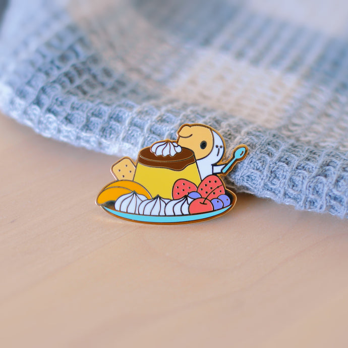 Bubu and Japanese Pudding Enamel Pin