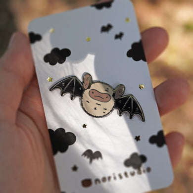 little brown bat enamel pin by Noristudio