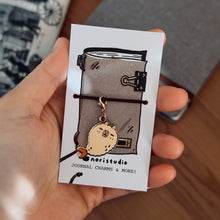 Moonch the Capybara Shrimp Tempura Journal Charm with Lobster Clasp