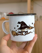 Bubu and Moonch Enamel Camp Mug - "Witches' Brooms"