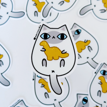 Blue Point Siamese Cat with Dino Nugget Vinyl Sticker