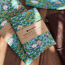 handmade travelers notebook insert featuring a hamster and floral pattern  by Noristudio