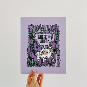 Lavender Guinea pig art print by Noristudio