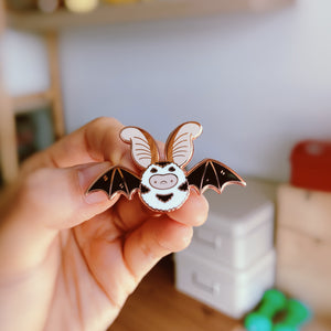 spotted bat enamel pin by Noristudio