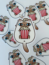 Cinnamon Point Siamese Cat with Popcorn Vinyl Sticker
