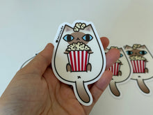 Cinnamon Point Siamese Cat with Popcorn Vinyl Sticker