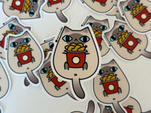 Seal Point (Dark Brown Points) Siamese Cat with Fried Chicken Vinyl Sticker