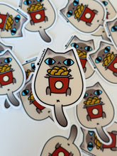 Seal Point (Dark Brown Points) Siamese Cat with Fried Chicken Vinyl Sticker