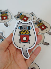 Seal Point (Dark Brown Points) Siamese Cat with Fried Chicken Vinyl Sticker