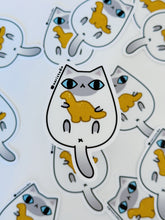 Blue Point Siamese Cat with Dino Nugget Vinyl Sticker