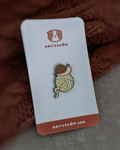 Josh the Snail with Yarn Ball Enamel Pin, 2026 New Colors, Rustic Orange