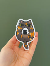 Tortoiseshell Cat with Onigiri Vinyl Sticker by Noristudio