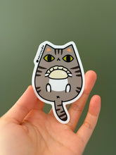 Classic Tabby Cat with Chinese Dumpling Vinyl Sticker by Noristudio