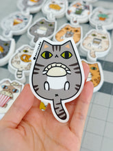 Classic Tabby Cat with Chinese Dumpling Vinyl Sticker by Noristudio