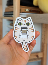 cream tabby cat vinyl sticker by Noristudio
