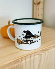Bubu and Moonch Enamel Camp Mug - "Witches' Brooms"