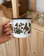Bubu and Moonch Enamel Camp Mug - "Strawberry Season"