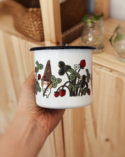 Bubu and Moonch Enamel Camp Mug - "Strawberry Season"