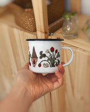 Bubu and Moonch Enamel Camp Mug - "Strawberry Season"