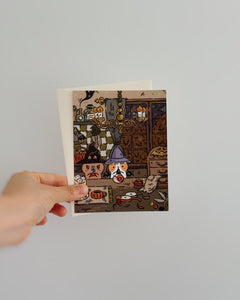 Bubu and Moonch Collection Art Print "Halloween Craft Party", A2