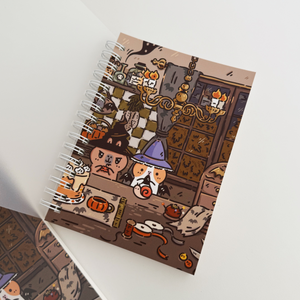 A6 Sticker Book, Bubu and Moonch "Halloween Craft Party"