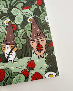 A6 Sticker Book, Bubu and Moonch "Strawberry Season"