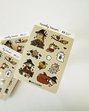 Bubu and Moonch spooky season Halloween sticker sheet by Noristudio 
