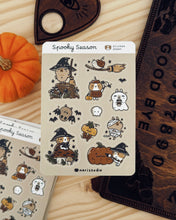 Bubu and Moonch spooky season Halloween sticker sheet by Noristudio 