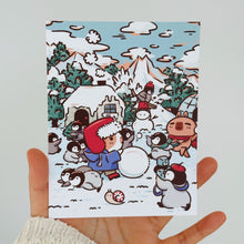 Bubu and Moonch Collection Art Print "Penguin Holiday", A2