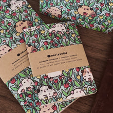 Handmade Notebook / Travelers Notebook Inserts, Teddy Guinea pigs and Tulips