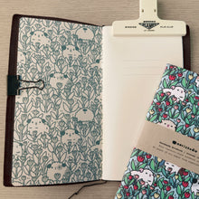 Handmade Notebook / Travelers Notebook Inserts, Teddy Guinea pigs and Tulips