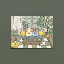 Bubu and Moonch Collection Art Print "Rainy Day", A2