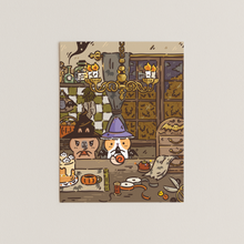 Bubu and Moonch Collection Art Print "Halloween Craft Party", A2