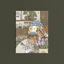 Noristudio Bubu and Moonch Collection Card/Mini print "Mini Croissant Cereal", A2