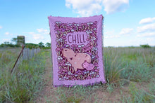 pink capybara woven tapestry by Noristudio