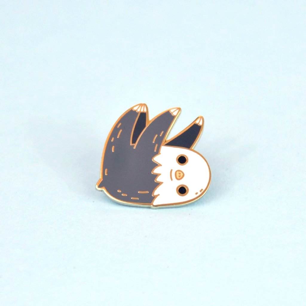 two toed sloth pin by Noristudio 