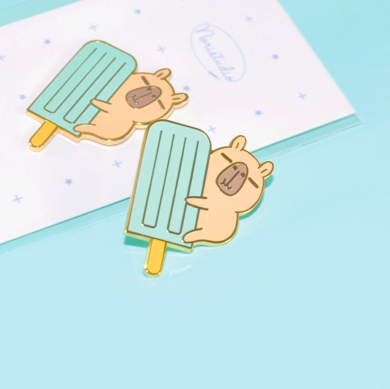 Moonch and Blue Ice Pop Enamel Pin