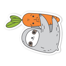 Sloth and Carrot Vinyl Sticker