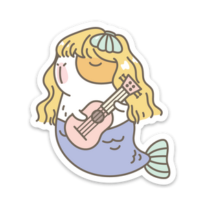Mermaid Bubu the G-U-I-N-E-A Pig Vinyl Sticker