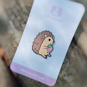 Hedgehog enamel pin by Noristudio