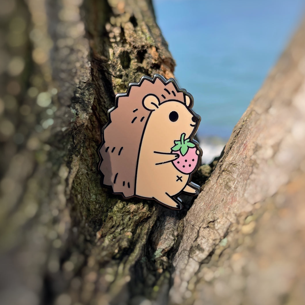 Hedgehog enamel pin by Noristudio